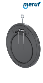 Zwischenflansch-Rückschlagklappe mit Feder DN200 ZR07 Kunststoff PVC-U FKM (Viton)