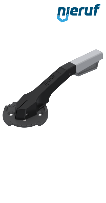 Handhebel aus Aluminium grau für Typ AK01-AK02 Nennweite DN32-DN100