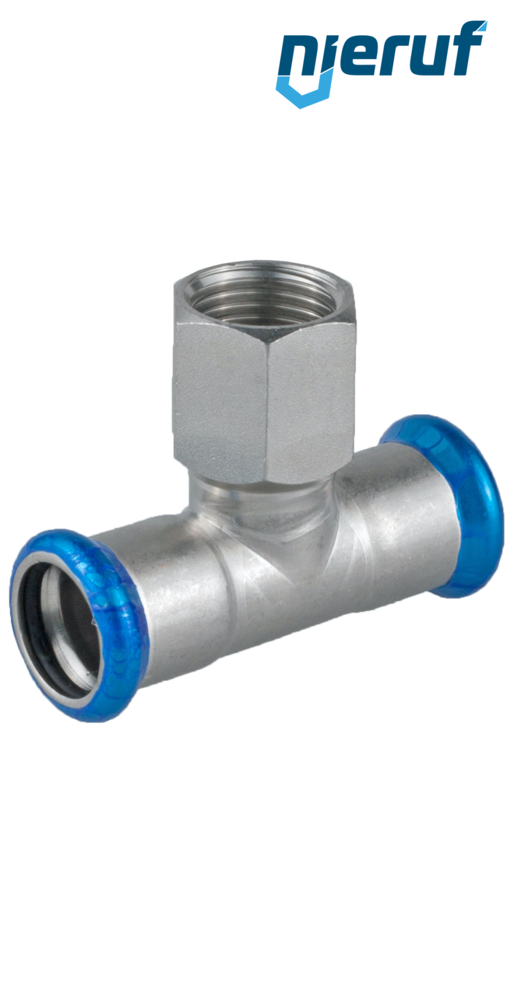 T-Stück Pressfitting I x I DN25 - 28,0 mm Innengewinde 1" Zoll Edelstahl