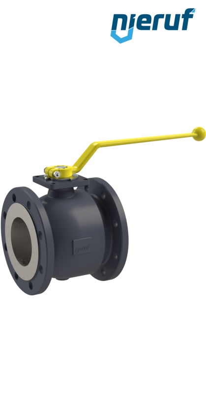 Flange ball valve DN150 FK01 GGG40  ball steel chrome plated DVGW-Gas