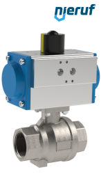 Pneumatischer-Kugelhahn DN32 - 1 1/4" Zoll Drehantrieb einfachwirkend PK02