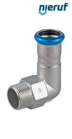Elbow Coupling 90° Pressfitting F DN25 - 28,0 mm male thread 1" inch stainless steel