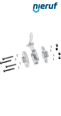 Verbindungsset Absperrklappe/Flansch DN300 - 12" Zoll für Flansch PN10 Edelstahl