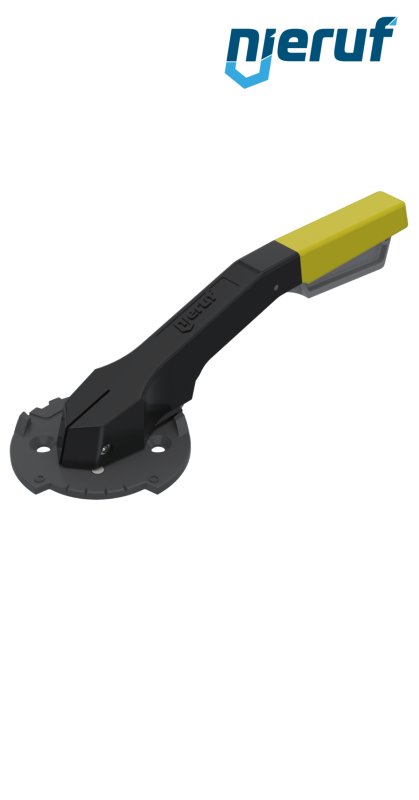 Handhebel aus Aluminium gelb für Typ AK01-AK02 Nennweite DN32-DN100