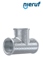 Tempergussfitting T-Stück Nr. 130, DN65 - 2 1/2" Zoll verzinkt