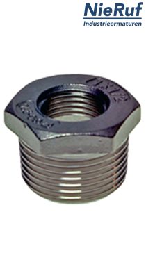 Reduzierstück 1/2" x 3/8" Zoll NPT AGxIG Edelstahl 316L