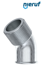 Malleable cast iron fitting elbow no. 121, DN40 - 1 1/2" inch galvanized