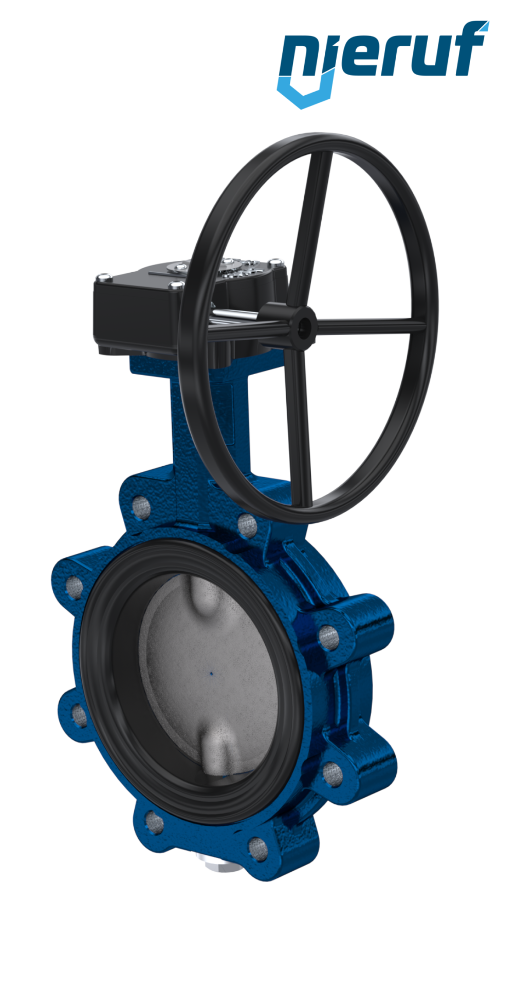 Absperrklappe AK02 DN 200 PN10 FPM Schneckenradgetriebe