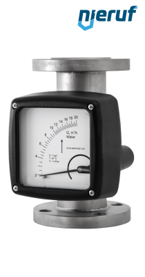 misuratore di flusso / rotametro completamente in metallo DN32-attacco 0,015 - 0,15 m3/h tubo DN15 aria