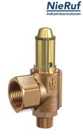Sicherheitsventil 2" AG  x 2" IG SV04 flüssige Medien, Rotguss EPDM