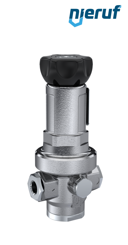 Präzisions-Druckregler 3/8" Zoll DM15 Edelstahl FKM 10,0 - 50,0 bar