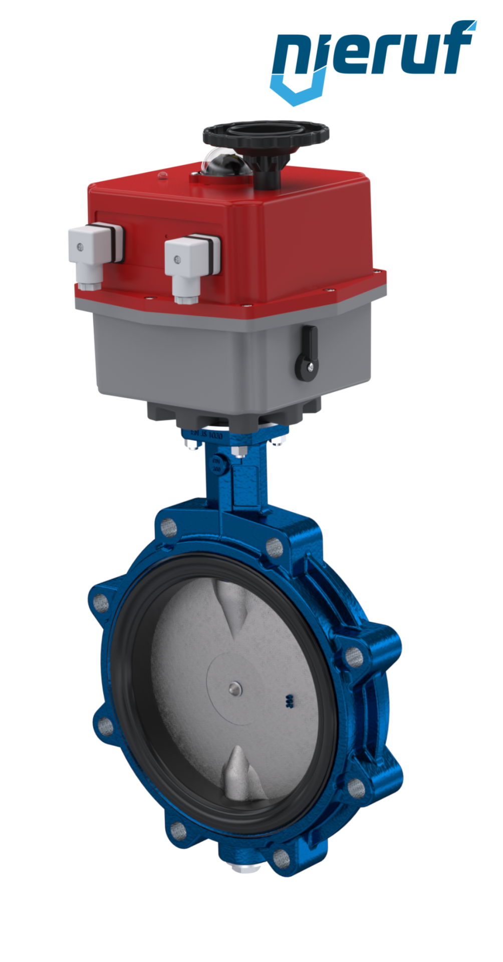 Absperrklappe DN 150 mit Gewindeaugen elektrischer Antrieb 24-240V FDA