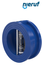 Doppelflügel-Rückschlagklappe DN50 ANSI150 DR01 ANSI 150 GGG40 epoxid-beschichtet blau 180µm EPDM