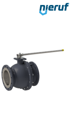 Flange ball valve DN200 FK01 GGG40 ball steel chrome plated DVGW Gas