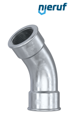 Tempergussfitting Bogen Nr. 41, DN32 - 1 1/4" Zoll verzinkt