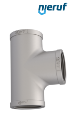 tee 1/4" inch stainless steel 316 90° angle FM