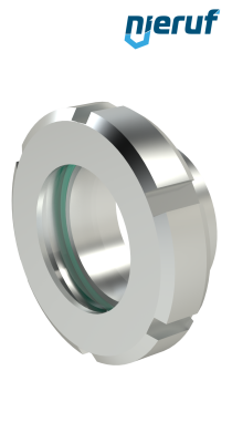 Schauglas DN25 - 1" Zoll DIN 11851 Edelstahl 1.4404 / AISI 316L
