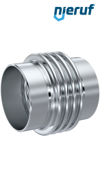 Giunto di dilatazione assiale DN200 - 219,1mm versione KP05 estremità a saldare e manicotto in acciaio inox