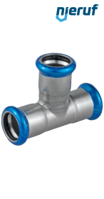 T-fitting Pressfitting F x F DN20 - 22,0 mm stainless steel
