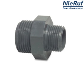 Reduziernippel 1 1/2" x 3/4" Zoll AG PVC-U