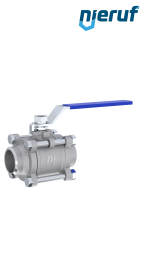 Edelstahl-Kugelhahn DN10 - 3/8" Zoll GK04 mit Anschweißende