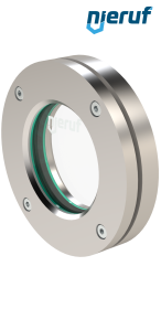 Behälter-Schauglas DN50 - 2" Zoll BS04 Edelstahl 1.4571 Borosilikatglas 0,0 bar