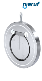 Zwischenflansch-Rückschlagklappe DN100 ZR02 ANSI 150 Edelstahl 1.4408 PTFE