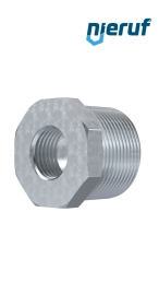 Tempergussfitting Reduzierstück Nr. 241, 1 1/2" x 1 1/4" Zoll verzinkt