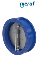 Doppelflügel-Rückschlagklappe DN200 ANSI150 DR02 ANSI 150 GGG40 epoxid-beschichtet blau 180µm EPDM
