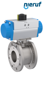 automatic-flange stainless steel ball valve  DN100 PK07 pneumatic actuator single acting normally open