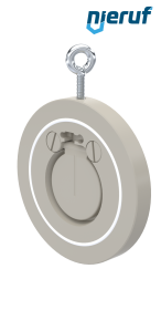 Zwischenflansch-Rückschlagklappe DN50 ZR06 Kunststoff PP-H PTFE