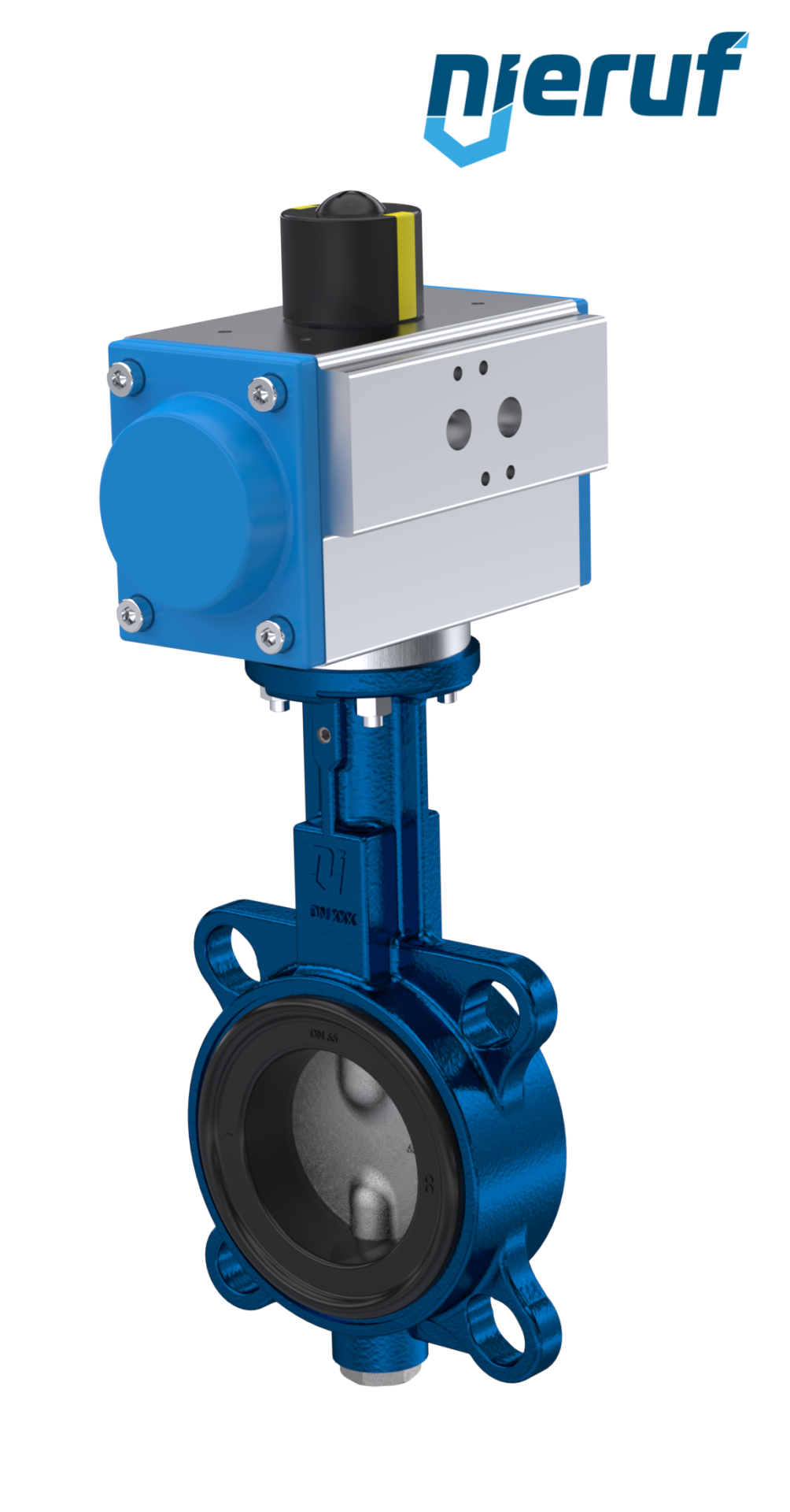 Absperrklappe DN 65 AK01 FPM pneumatischer Schwenkantrieb doppeltwirkend