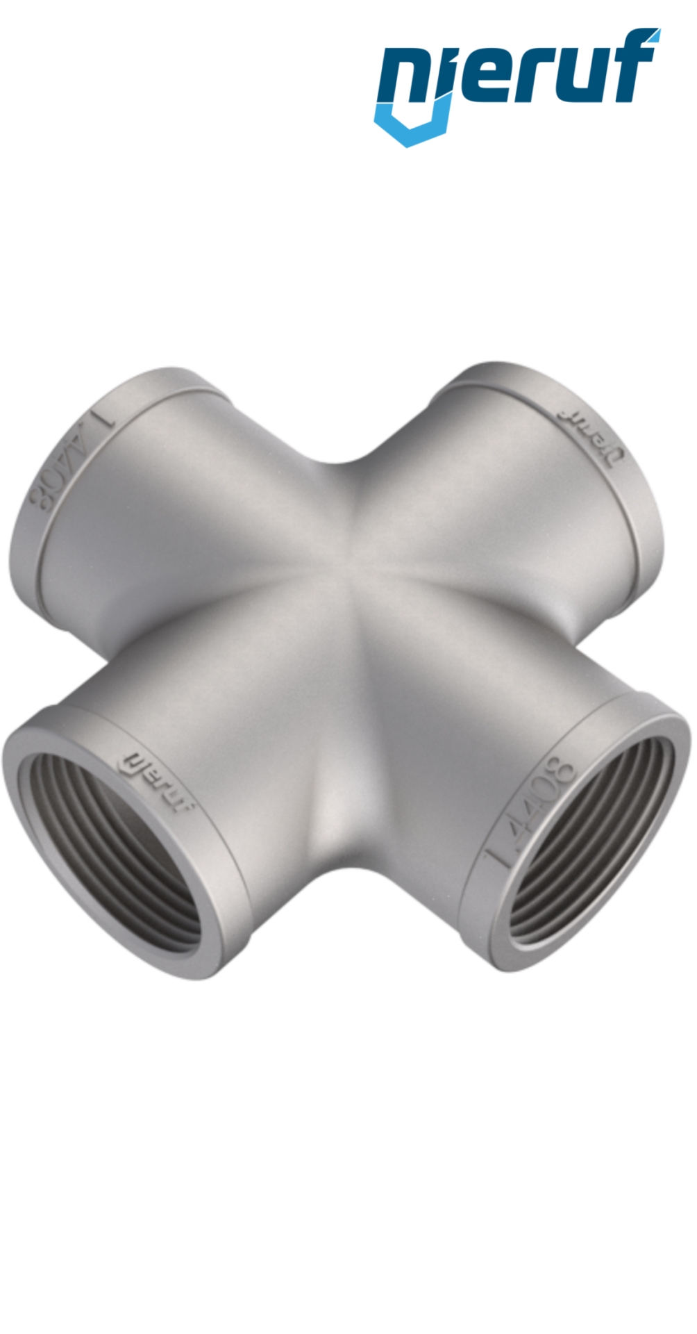 cross 1/2" inch stainless steel 316 90° angle FM
