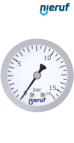 Manometer G 1/4" axial 63 mm Edelstahl MM06 0 - 6,0 bar
