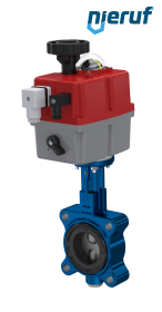Absperrklappe DN 32 mit Gewindeaugen elektrischer Antrieb 24-240V DVGW Trinkwasser