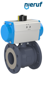 automatic-flange ball valve DN150 - 6" inch PK04 pneumatic actuator single acting normally open