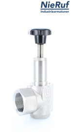 déverseur/soupape de décharge en équerre 2" pouce mâle UV15 acier inoxydable  16,0 - 25,0 bar