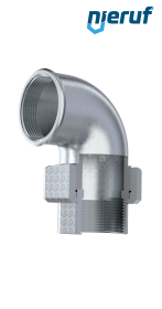 Tempergussfitting Winkelverschraubung Nr. 95, DN50 - 2" Zoll verzinkt