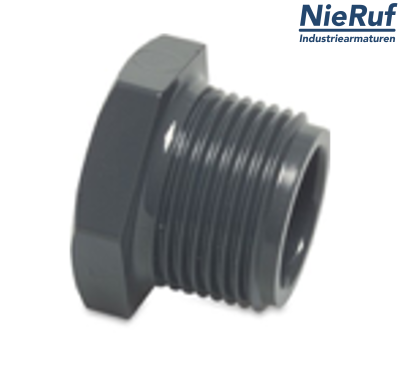 prolunga ridotta 2" pollici filett. esterna PVC-U