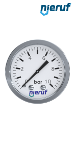 Manometer 0 - 6,0 bar G 1/4" axial 50 mm Edelstahl MM05