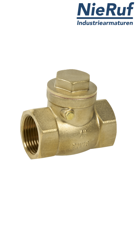 Gewinde-Rückschlagklappe 1 1/2" Zoll GR02 Messing EPDM