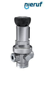 Präzisions-Druckregler mit Sekundärentlüftung 3/8" Zoll DM15 Edelstahl EPDM 0,5 - 15 bar