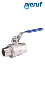 stainless-steel ball valve DN10 - 3/8" inch m x f GK19
