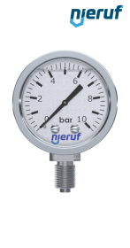 Manometer G 1/4" radial 50 mm 0 - 10,0 bar mit Glyzerinfüllung