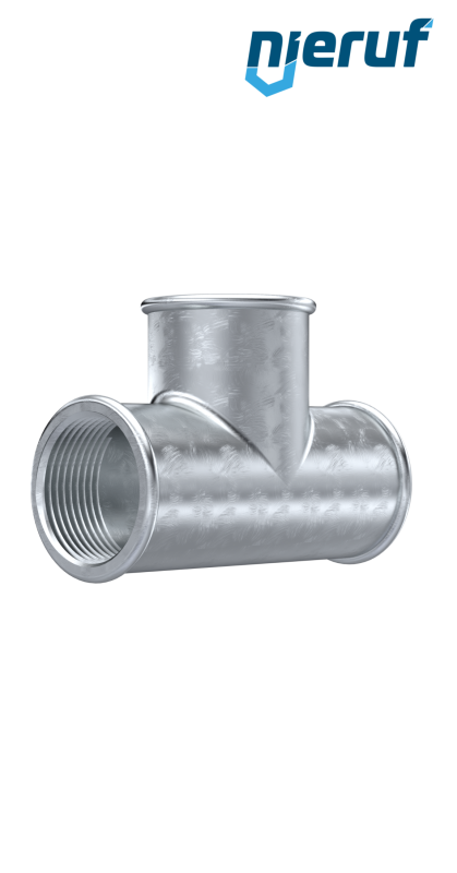 Tempergussfitting T-Stück Nr. 130, DN20 - 3/4" Zoll verzinkt