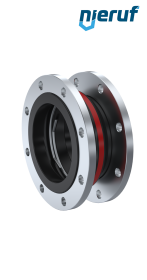 Compensatore o-ring di supporto per il vuoto DN50 versione KP04 flange in acciaio inox EPDM