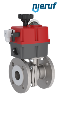 automatic-flange ball valve DN25 - 1" inch EK05 stainless steel 240V