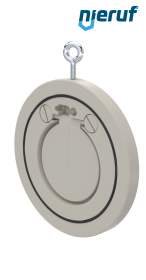 Zwischenflansch-Rückschlagklappe DN80 ZR06 Kunststoff PP-H FKM (Viton)