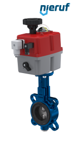 Absperrklappe DN 32 mit Zentrieraugen elektrischer Antrieb 24-240V DVGW Gas