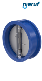 Doppelflügel-Rückschlagklappe DN250 ANSI150 DR01 ANSI 150 GGG40 epoxid-beschichtet blau 180µm EPDM